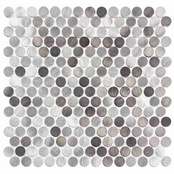 Andova Tiles SAMPLE Orb 075 x 075 Metal Penny Round Mosaic Tile SAM-ANDORB250